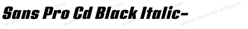 Sans Pro Cd Black Italic字体转换